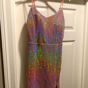 Cute Pink Sparkly Cocktail Dress